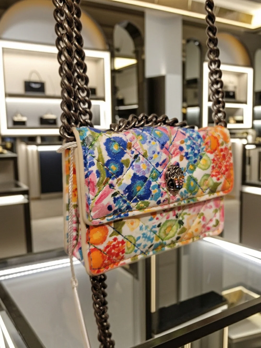 KURT GEIGER London Extra Mini Kensington Quilted Leather Crossbody Bag NWT - Picture 6 of 12